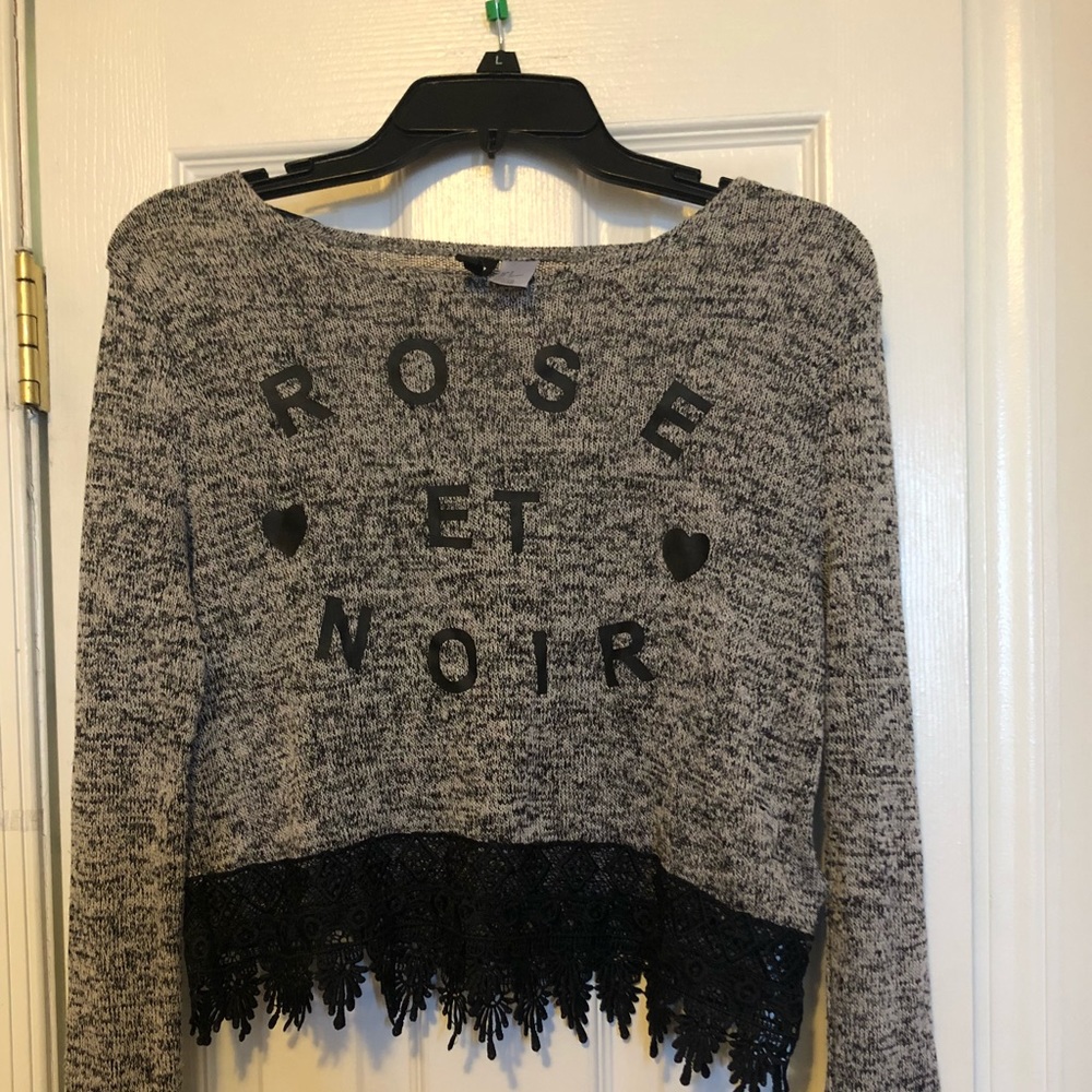 Grey long sleeve top
